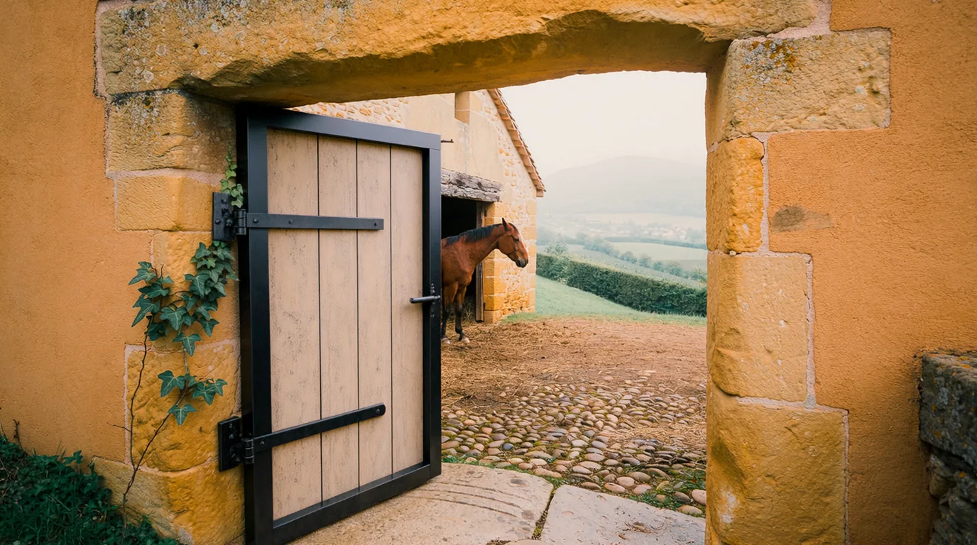 Entrée, Les Écuries d'Arandon, centre équestre à Arandon-Passins