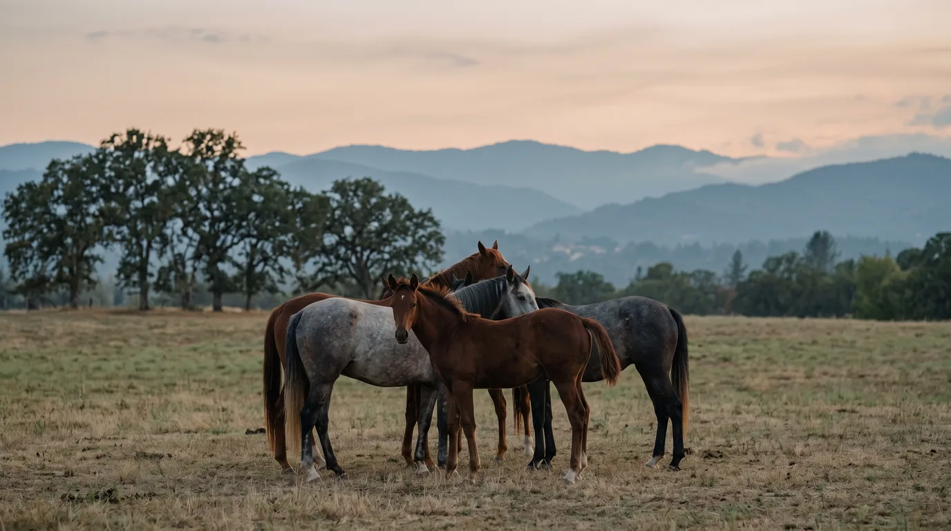 Chevaux en liberté, Les Écuries d'Arandon, Isère
